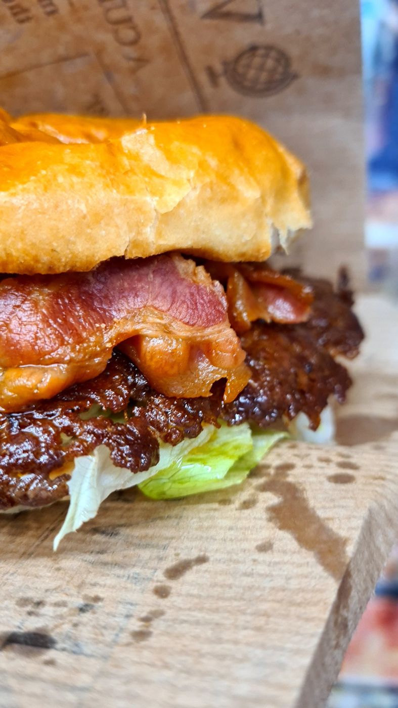 Smash Burger mit Bacon